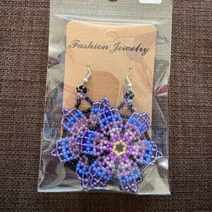 Handmade Beaded Colorful Statement Earrings
